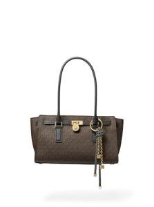Michael Kors Hamilton Small Shoulder Tote, Brown/Black