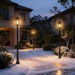 Black Outdoor Lamp Post for Driveways and Gardens