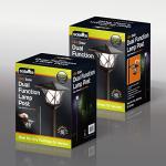 Solar Powered 1.5m Black Garden Lamp Post