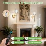 Kimjo Gold Battery Operated Wall Lights - 2 Pack