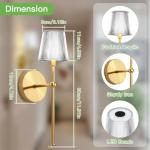 Kimjo Gold Battery Operated Wall Lights - 2 Pack