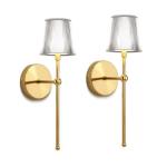 Kimjo Gold Battery Operated Wall Lights - 2 Pack