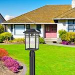 Modern Solar Post Light with Black Finish