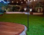 2-Head Solar Lamp Post Light for Outdoor Spaces