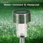 Vinsani Solar Color-Changing Stainless Steel Lamp Posts