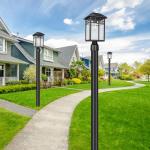 Modern Solar Post Light with Black Finish