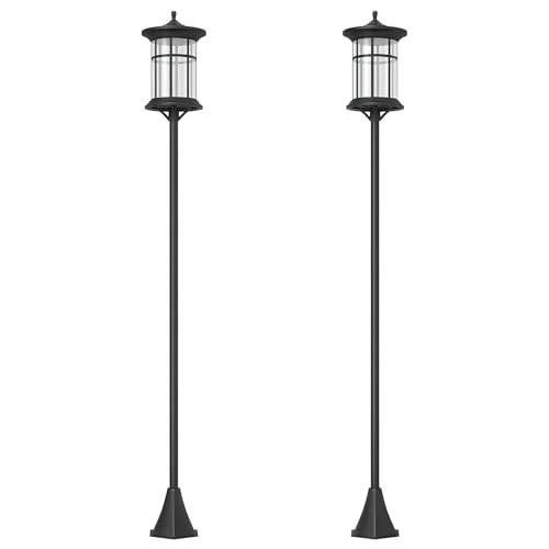 Outsunny 2 Pack Solar Garden Lamp Post Lights