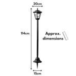 Large Solar Victorian Lamp Post for Gardens