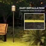 Outsunny 2 Pack Solar Garden Lamp Post Lights