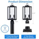 18'' Waterproof Outdoor Post Light Fixture