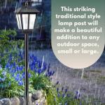 Large 1.7m Solar Victorian Lamp Post Lantern