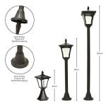 Solar Victorian Style Lamp Post Light with LEDs