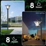 Timisea 150CM Black Solar Lamp Post Light