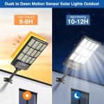 Bright Solar Street Lights with Motion Sensor, 2-Pack