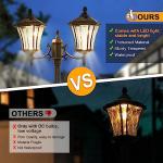 Solar Lamp Post Lights with Dusk to Dawn Sensor