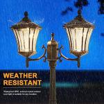Solar Lamp Post Lights with Dusk to Dawn Sensor