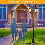 Solar Lamp Post Lights with Dusk to Dawn Sensor