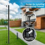 10' Galvanized Steel Outdoor Street Light Pole
