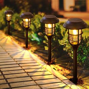 8 Pack Solar Pathway Lights with Auto On/Off