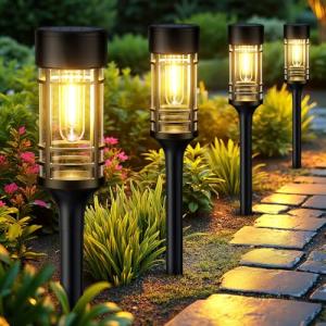 12 Pack Solar Pathway Lights for Yard Landscape