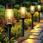12 Pack Solar Pathway Lights for Yard Landscape