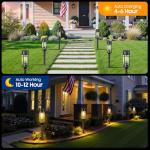 12 Pack Solar Pathway Lights for Yard Landscape