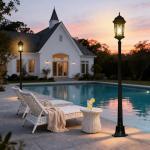 Black Outdoor Lamp Post for Driveways and Gardens