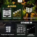 GIGALUMI 12 Pack Waterproof Solar Outdoor Lights