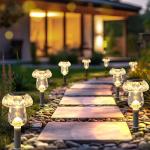 8 Pack Solar Mushroom Lights for Outdoor Decor