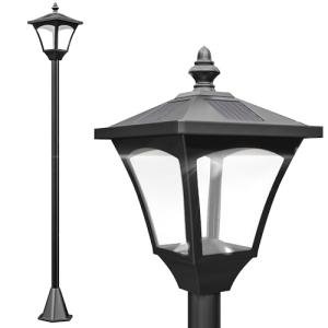 Solar Outdoor Garden Post Lamp - 1.2M Black
