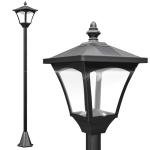 Solar Outdoor Garden Post Lamp - 1.2M Black