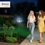 Solar Outdoor Garden Post Lamp - 1.2M Black