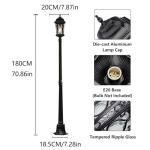 Black Outdoor Lamp Post for Driveways and Gardens
