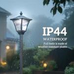 Solar Outdoor Garden Post Lamp - 1.2M Black