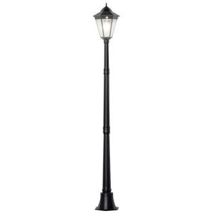 Outsunny 1.9M Black Solar Garden Lamp Post