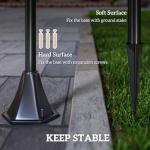 Solar Outdoor Garden Post Lamp - 1.2M Black