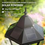 Outsunny 1.9M Black Solar Garden Lamp Post
