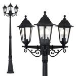 Victorian 2.2m Black Outdoor Lamp Post Light