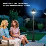 Outsunny 1.9M Black Solar Garden Lamp Post