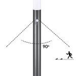 Modern Stainless Steel Garden Lamp Post with Sensor