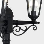 Black Vintage Triple Head Outdoor Post Lantern