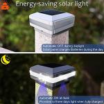 Solar Post Lights with Blue Accent - 4 Pack