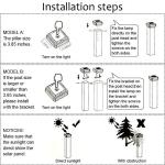 Solar Post Lights with Blue Accent - 4 Pack