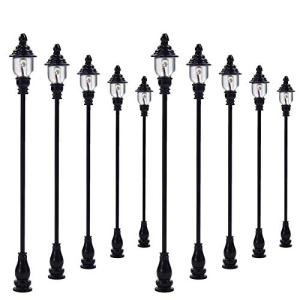 10-Pack LED Lamp Posts for Model Railroads