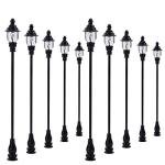 10-Pack LED Lamp Posts for Model Railroads