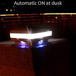 Solar Post Lights with Blue Accent - 4 Pack