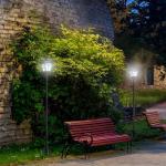 Set of 2 Solar LED Garden Post Lights