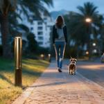 10W Outdoor Bollard Post Lights - Black 80cm