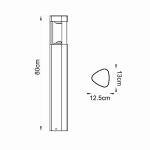 Modern Dark Grey LED Outdoor Garden Post Light