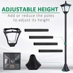 Set of 2 Solar LED Garden Post Lights